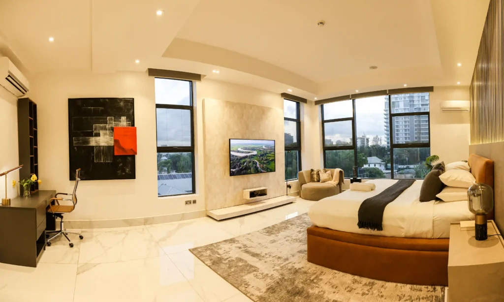 Walnut penthouse interior